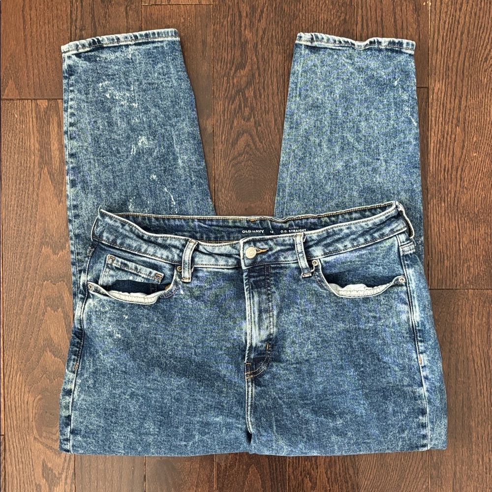 Old Navy O.G. Straight stonewash women’s jeans - Picture 2 of 4